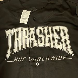 Huf worldwide x Thrasher baseball Jersey